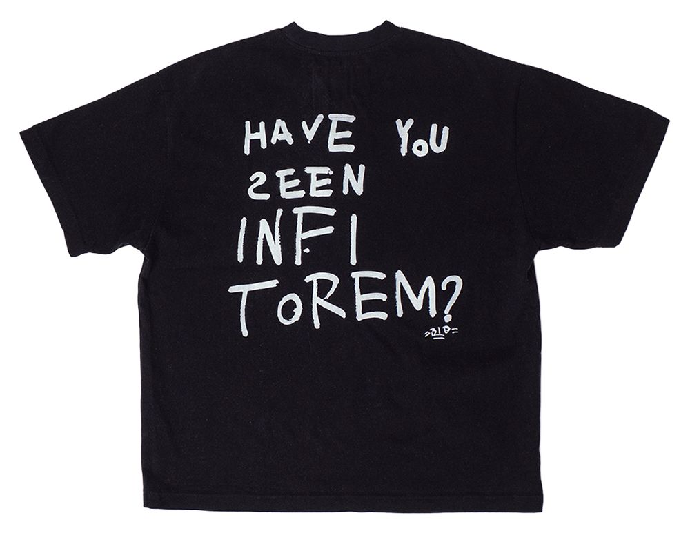 Černé triko Infi Torem s nápisem HAVE YOU 2EEN INFI TOREM